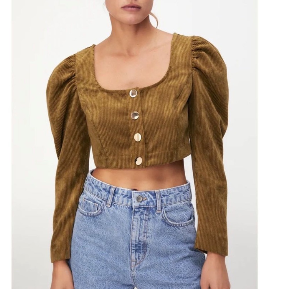 Zara corduroy crop top- NWOT